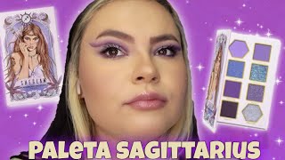 MAQUIAGEM ZODÍACO - TESTEI A PALETA SPONTANEOUS SAGITTARIUS DA SHEGLAM | Ket Brinhol ✨