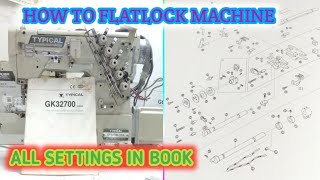 flatlock machine all settings in book | flatlock machine ka book se setting karny ka tarika