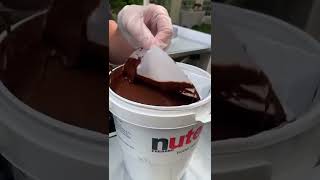 Big Nutella chocolate Tube ASMR #shorts