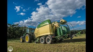 Siloballen pressen // John Deere 6190R und Krone Comprima CV150XC // Lohnbetrieb Wessels