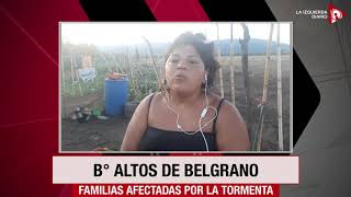 Altos de Belgrano, familias afectadas por la inundación