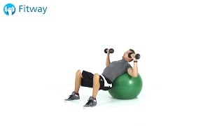 How To Do: Stability Ball Chest Press - Dumbbell Incline | Chest Workout Exercise