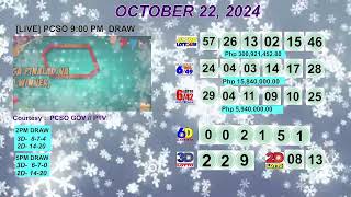 [LIVE] PCSO 9:00 PM DRAW - OCTOBER 22, 2024 LOTTO RESULTS