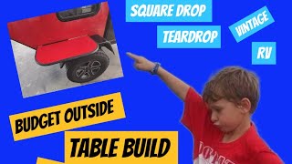 budget table build exterior mount home made square drop teardrop vintage camper how to diy bend trim