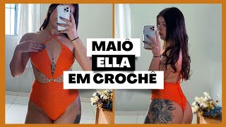 Maiô Ella em crochê (Parte 01) Maio hot pants em crochê / saída de praia