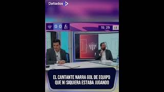 El garrafal error de Javier Fernández el Cantante del Gol, en plena transmisión.