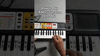 How to Play Adele - Someone Like You on Yamaha PSS-F30 #pianotutorial