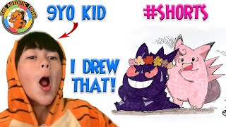 9yo Autistic Savant Draws - Gengar and Clefable | Pokemon #shorts