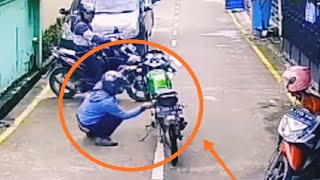 11 Aksi pencurian sepeda motor yang terekam cctv!!!