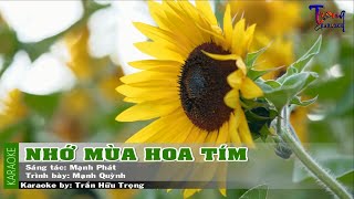 Nhớ Mùa Hoa Tím - Mạnh Quỳnh Karaoke