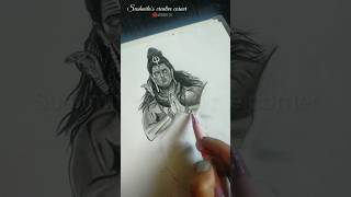 Mahadev charcoal pencil sketch ✍️ #drawing #art #shiv #charcoal #sketch #ytshorts #shorts #like #sub