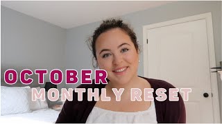 OCTOBER Monthly Reset 🎃goals & intentions 🧡health, budgeting, social media