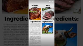 vegan steak vs real steak 🤣🤣