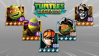 TMNT Legends April Kunoichi, Donnie, Casey Jones, Mikey Space, Mikey Larp