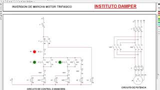 Inversión de marcha o inversión de giro motor trifasico