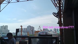 REPLACEMENT TRAIN WRONG-RAIL (SINGLE TRACK) -- SMRT KSF C151B 607/608 arriving Jurong East [D/E]