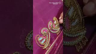 Peacock design making | Orders | Online & Offline Classes 7305100823 #trending #aariwork