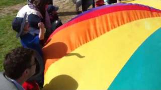 Moto's school sports day - parachute bedlam