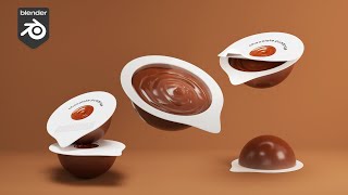 How to Create Chocolate Cream in Blender Tutorial For Beginners #3dmodeling