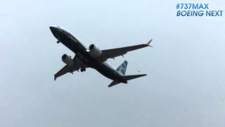 Boeing 737 MAX first flight (takeoff)