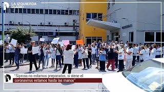 Trabajadores de la salud protestan en el Hospital de Niños