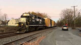 NS 5657 GP38-2 leads CR MA01 through Piscataway with  a nice crew