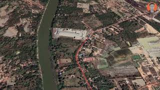 Travel Vientiane toThalat animation from google Earth 4