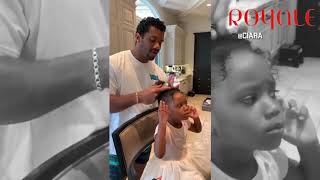 Russell Wilson Daddy Daughter Hair Love Moment is Adorable