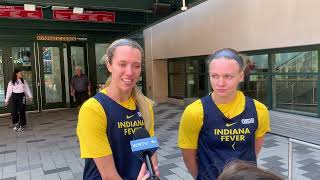 Indiana Fever: Lexie Hull & Grace Berger speak about their day with Independence Academy student.