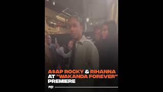 A$ap Rocky and Rihanna at wakanda forever premiere (2022)🔥#shorts #wakandaforever #rihanna