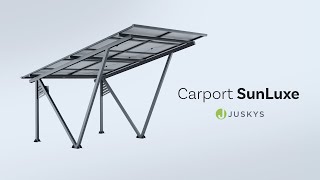 Solarcarport Gestell SunLuxe - 4100 Watt - für Auto & Motorrad