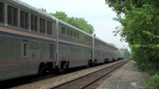 Amtrak Leads Inbound Train Through Brookfield