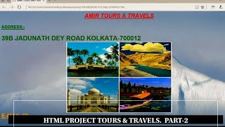 HTML PROJECT TOURS and TRAVELS PART -2 . hyperlink