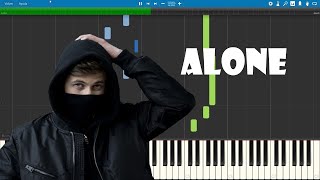 Alone - Alan Walker Piano Tutorial (Synthesia)