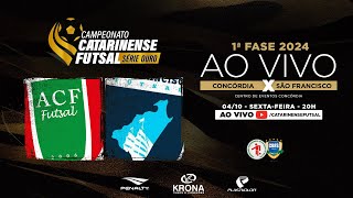 CAMPEONATO CATARINENSE SÉRIE OURO 2024 - 1ª FASE - Concórdia Futsal X São Francisco Futsal