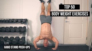 Top 50 Body Weight Exercises /// Full Body