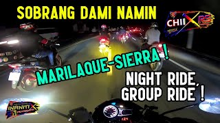 NIGHT RIDE SA MARILAQUE ! | ANG DAMING RIDERS NA SUMAMA | 1ST EXPERIENCE NG IBA | HONDA RS125 FI