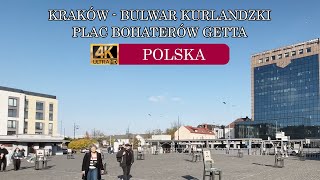 Spacer po Krakowie - Bulwar Kurlandzki - Plac Bohaterów Getta - Słoneczny dzień w Krakowie 🌞