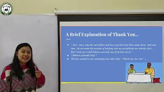 English (12 Science, Commerce & Arts) "Thank You Ma'am" By Yangchen L. Lepcha