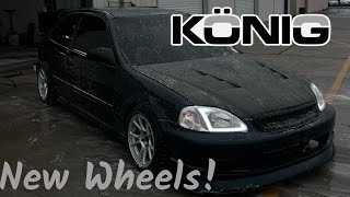 Did the New Wheels give the EK Civic the Perfect Stance?!