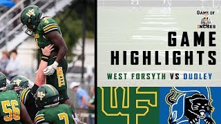 West Forsyth vs Dudley Week 1 Highlights | Triad HS FB