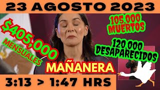 💩🐣 Conferencia de prensa matutina *Miércoles 23 de Agosto 2023* Presidente AMLO de 3:13 a 1:47.