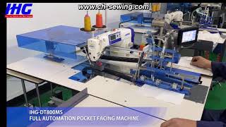 Full Automatic Sewing Unit For Pants Pocket Facing Juki Sewing Head