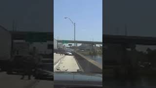 FHP chases stolen car from dealership. intense florida police chase! woman jumps off bridge