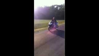 My gsxr 750 burnout