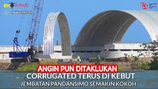 👷 Pemasangan CORRUGATED  menghadapi tantangan alam ‼️Jembatan Pandansimo semakin Kokoh 6 Agst 2024