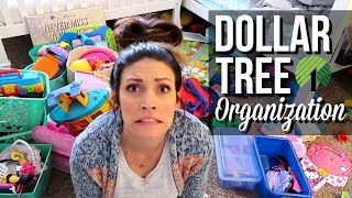 DOLLAR TREE ORGANIZATION OF KIDS ROOM // Fitting THREE Kids In One Room