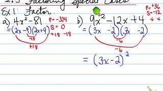 MCF3M - 2.5 factoring special cases