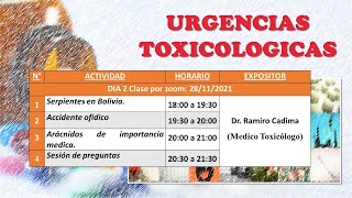 CURSO DE URGENCIAS EN TOXICOLOGÍA