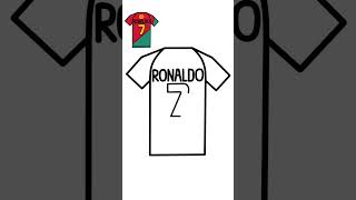 How To Draw Cristiano Ronaldo PORTUGAL Shirt 7 #shorts